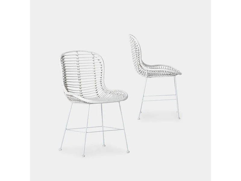 Packs 2 sillas Blanco 47 x 86 cm