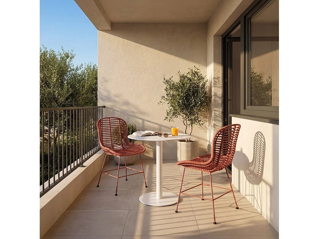 Packs 2 sillas Terracota 47 x 86 cm