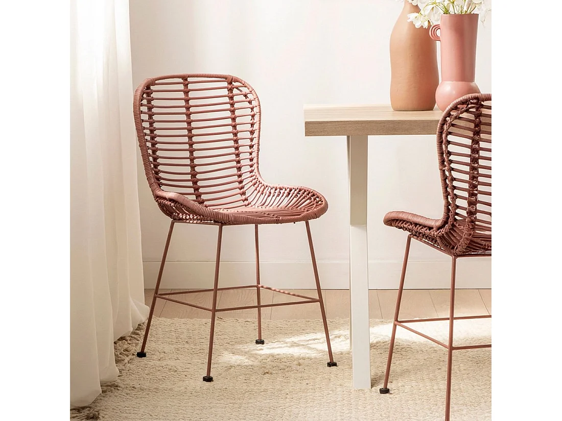 Packs 2 sillas Terracota 47 x 86 cm