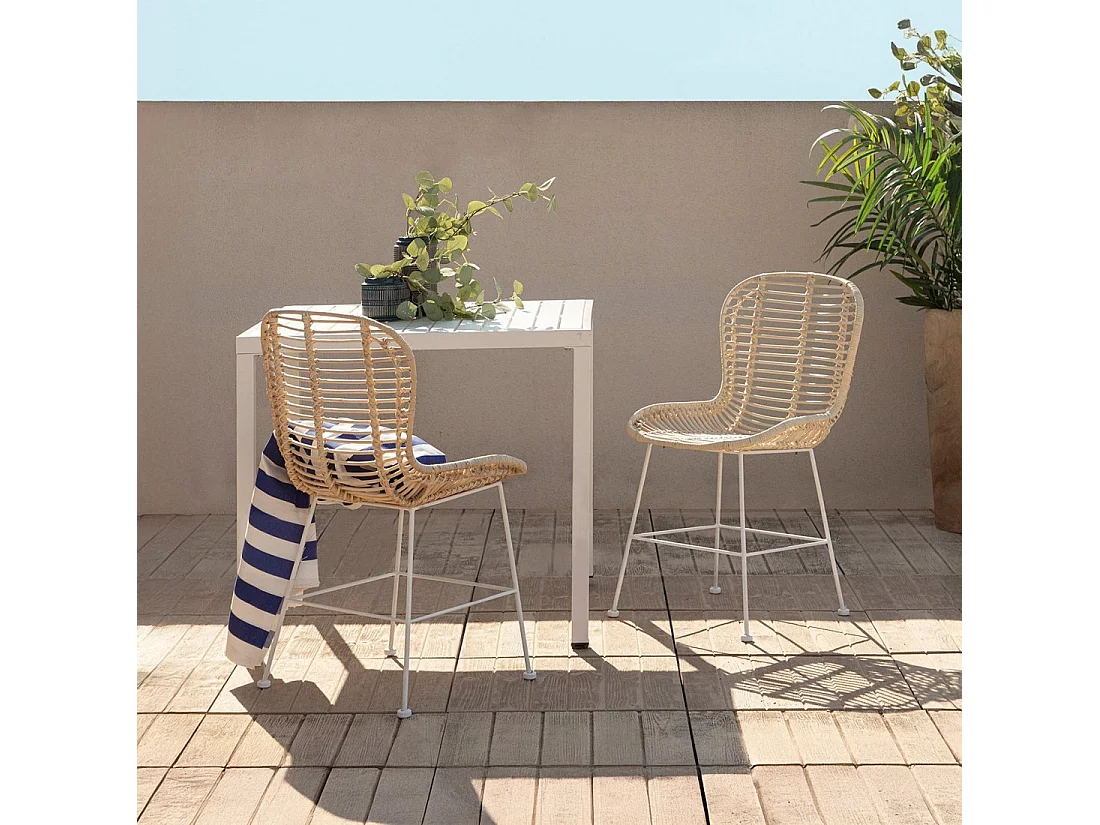 Packs 2 sillas Blanco 47 x 86 cm