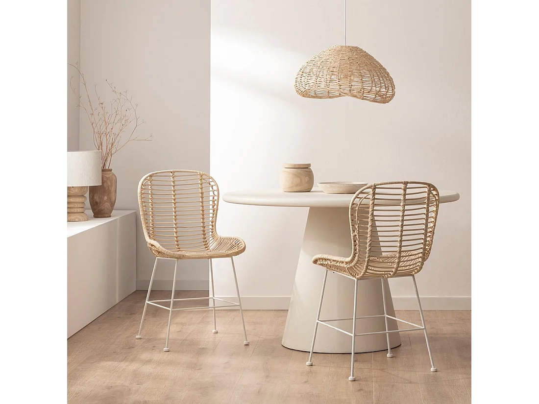 Packs 2 sillas Blanco 47 x 86 cm