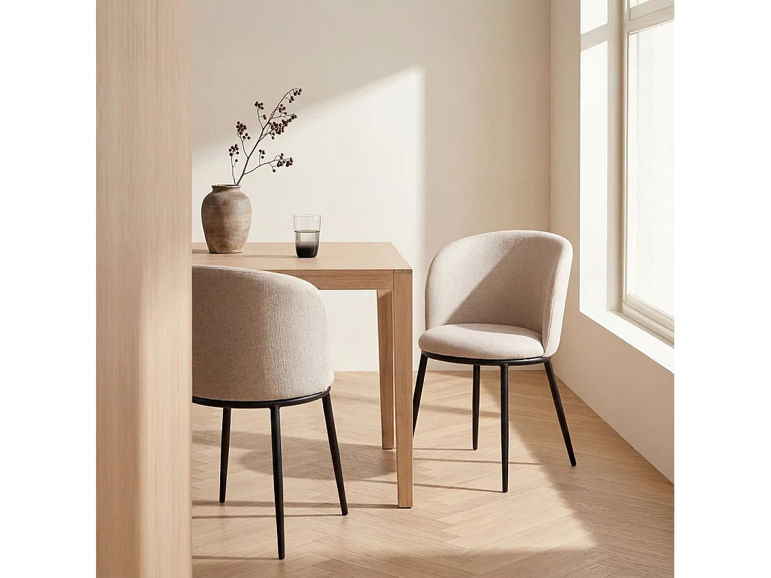Packs 2 sillas Beige 51 x 80 cm
