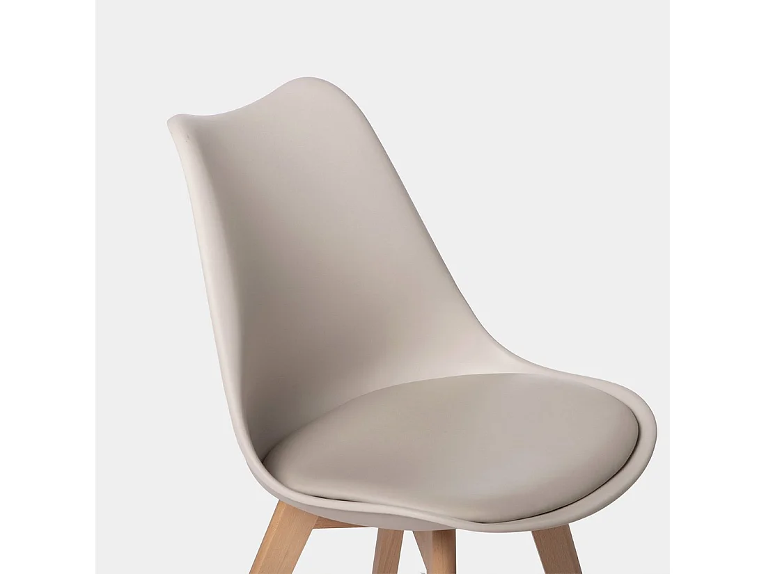 Packs 4 sillas Beige 48 x 82 cm