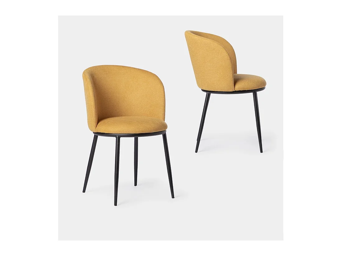 Packs 2 sillas Mostaza 51 x 80 cm