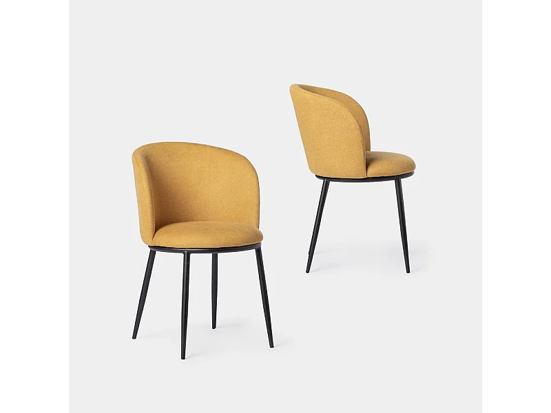 Packs 2 sillas Mostaza 51 x 80 cm