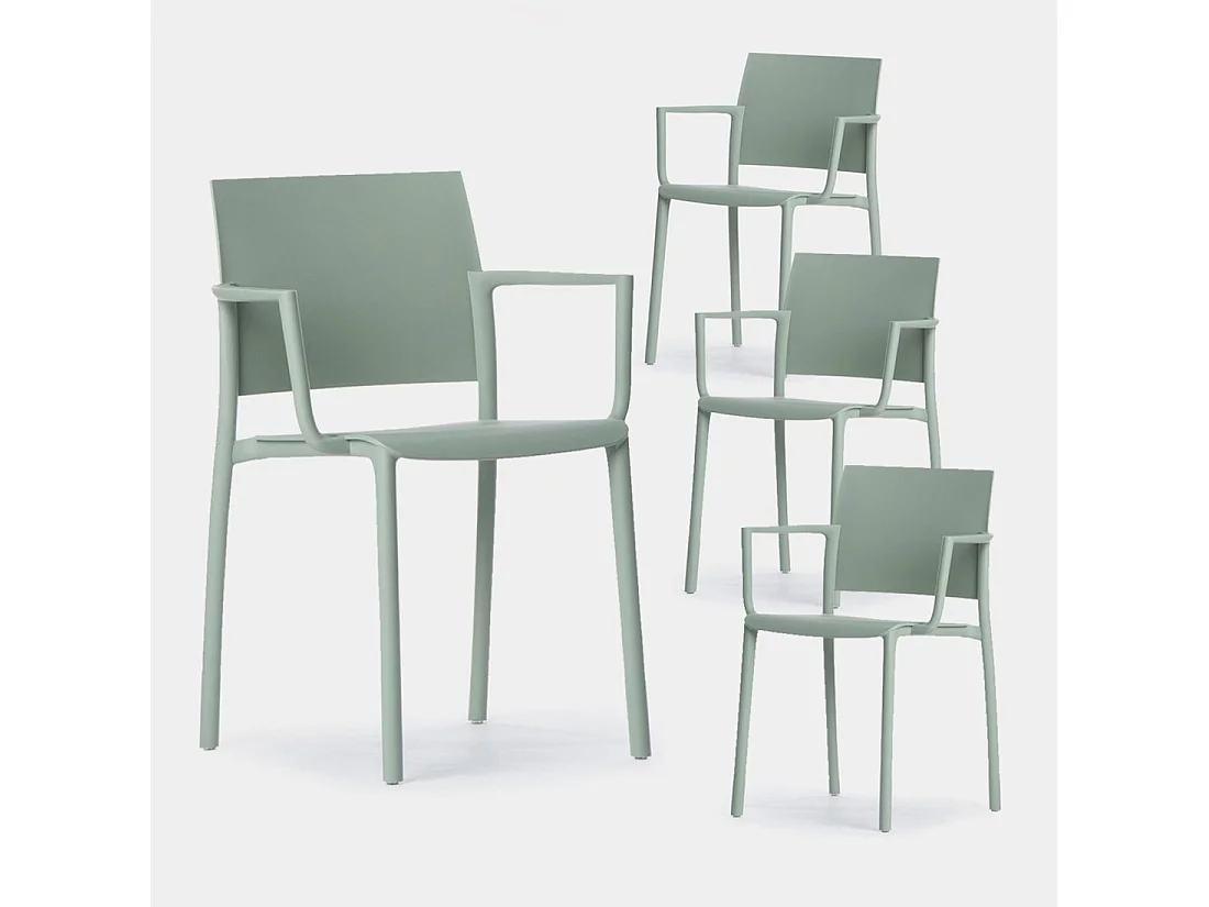 Packs 4 sillas Verde 56 x 80 cm