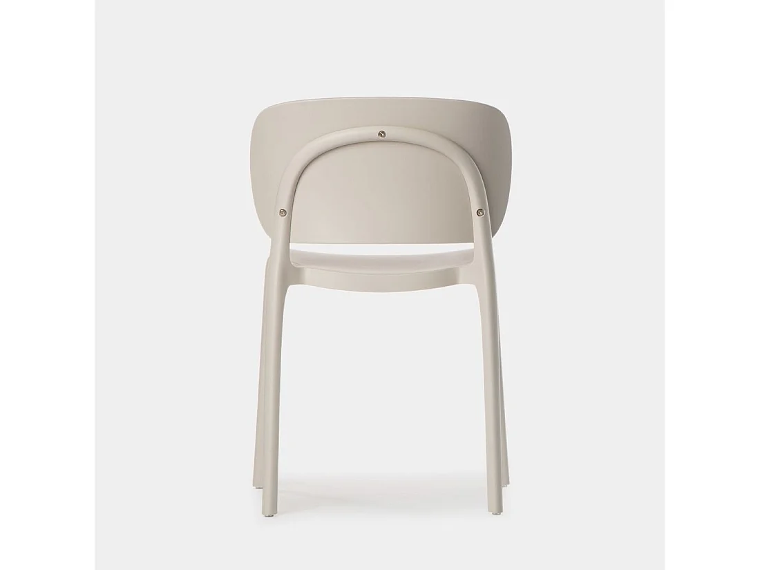 Chaise d'extérieur en plastique beige 50x78 cm-Jana