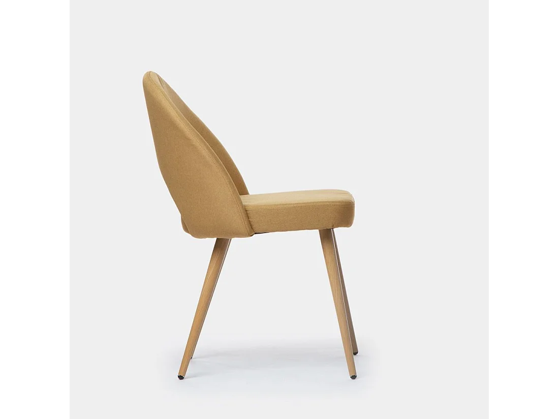 Chaise de salle à manger en tissu mostaza 49x85 cm-Blair