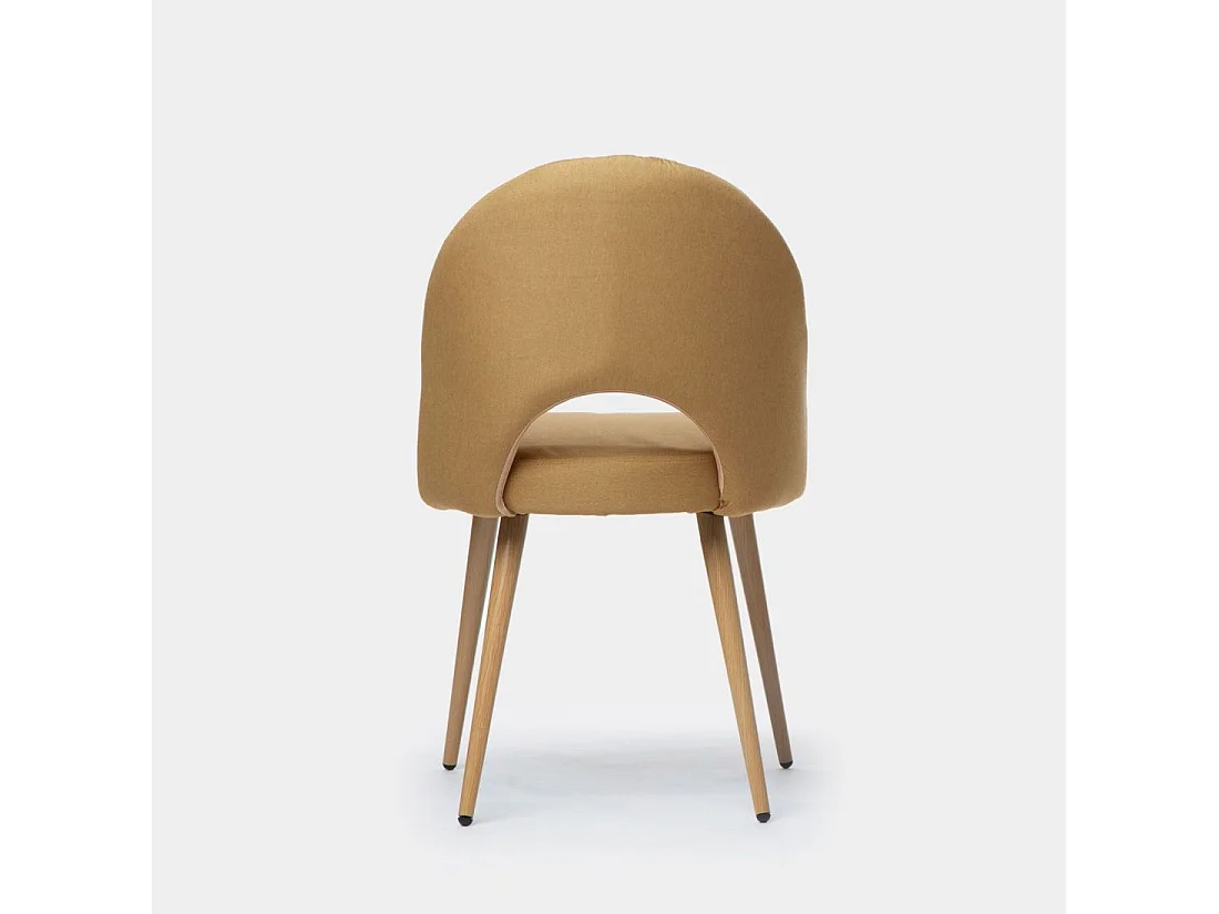 Chaise de salle à manger en tissu mostaza 49x85 cm-Blair