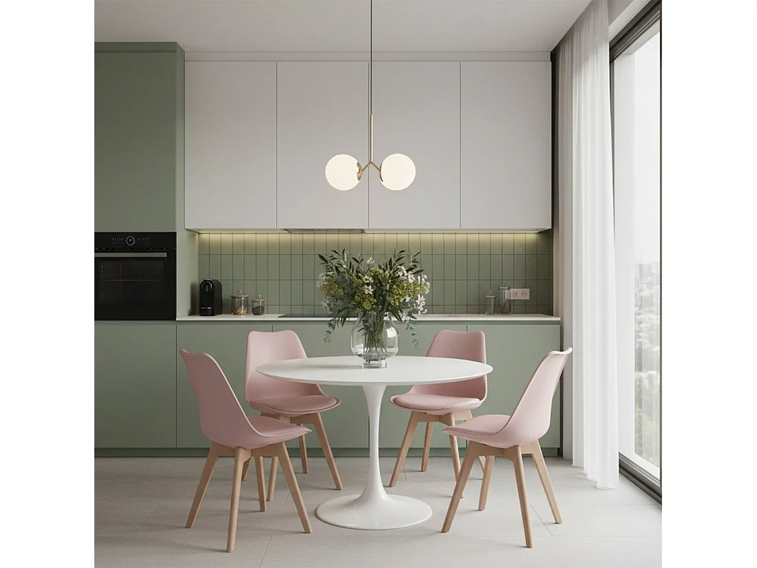 Packs 4 sillas Rosa 48 x 82 cm