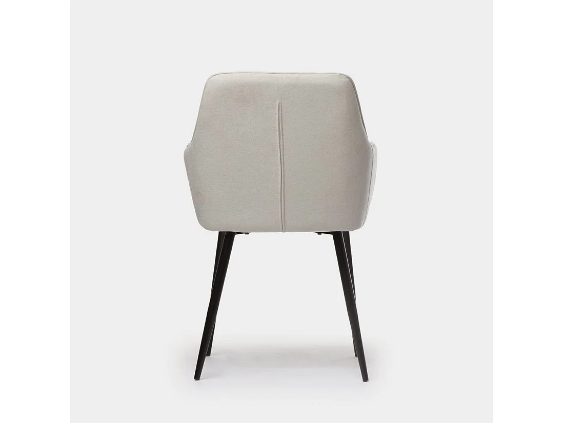 Chaise de salle à manger en tissu beige 58x85 cm-Lizel