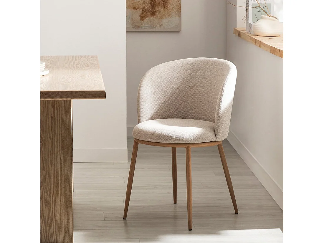 Packs 2 sillas Beige 51 x 80 cm