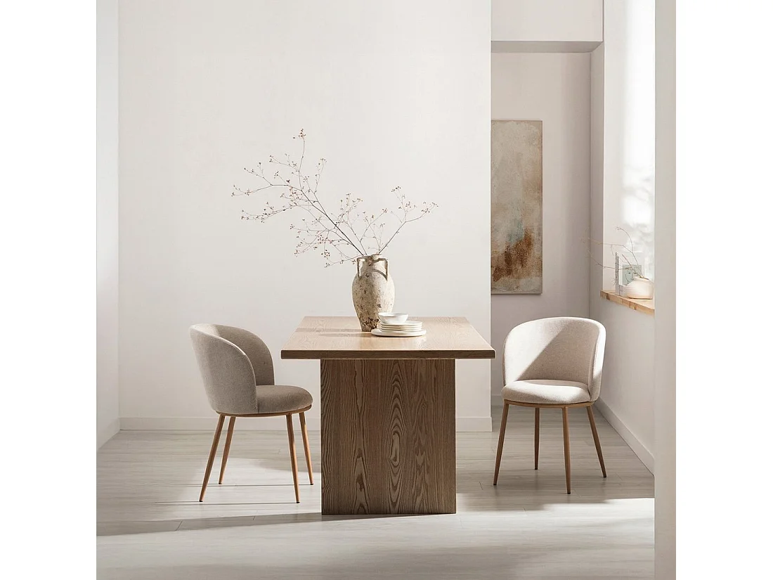 Packs 2 sillas Beige 51 x 80 cm