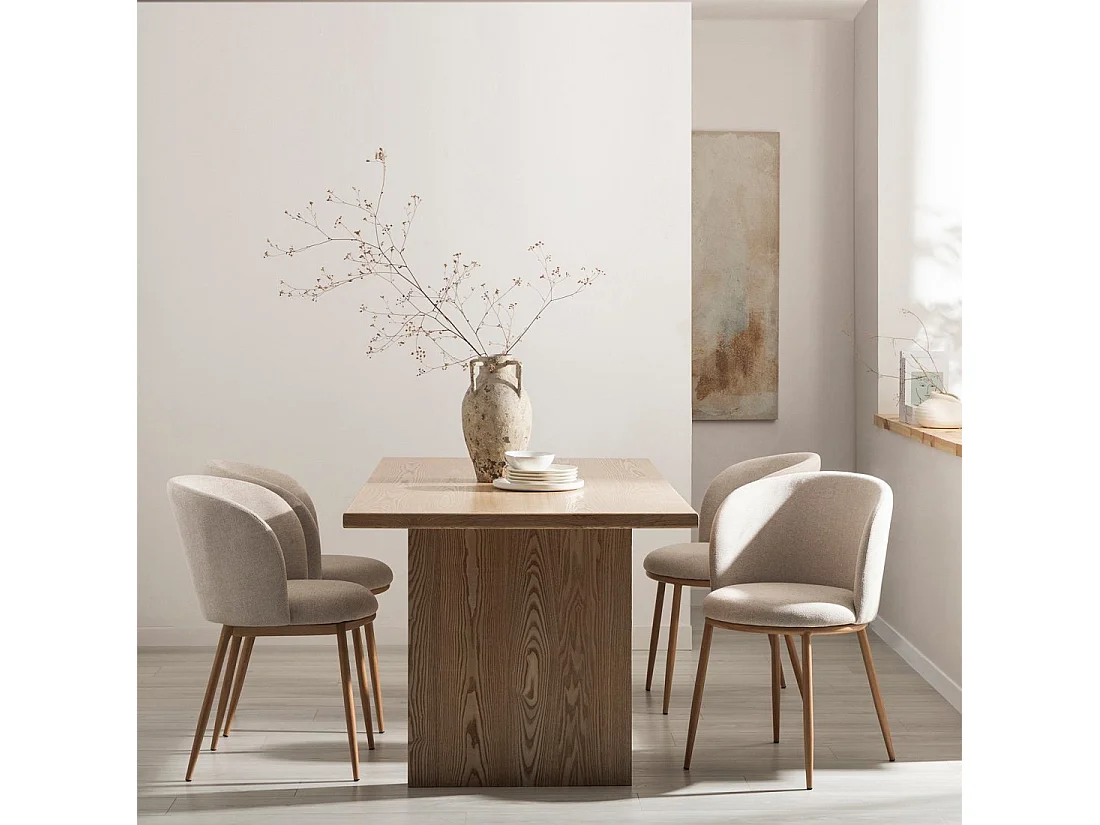 Packs 2 sillas Beige 51 x 80 cm