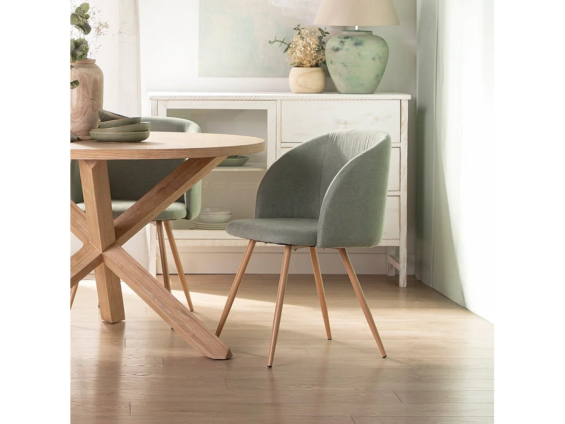 Silla de comedor de Tela Verde 82 x 54- Scot