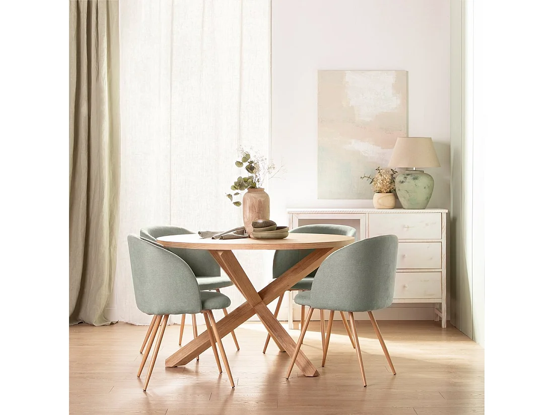 Silla de comedor de Tela Verde 82 x 54- Scot