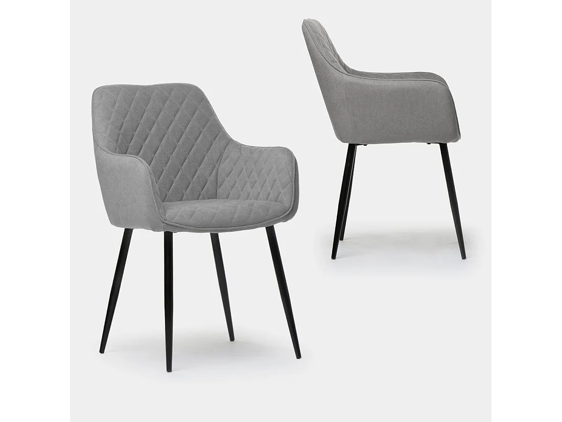 Packs 2 sillas Gris 58 x 85 cm