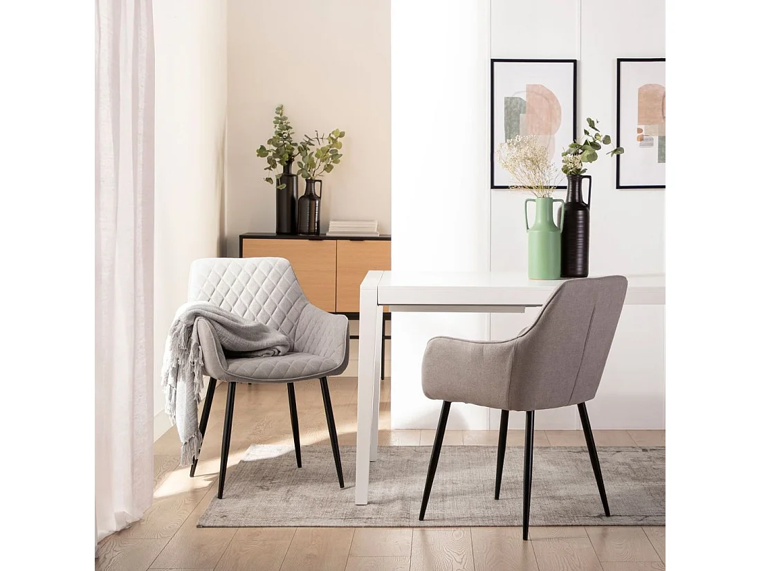 Packs 2 sillas Gris 58 x 85 cm