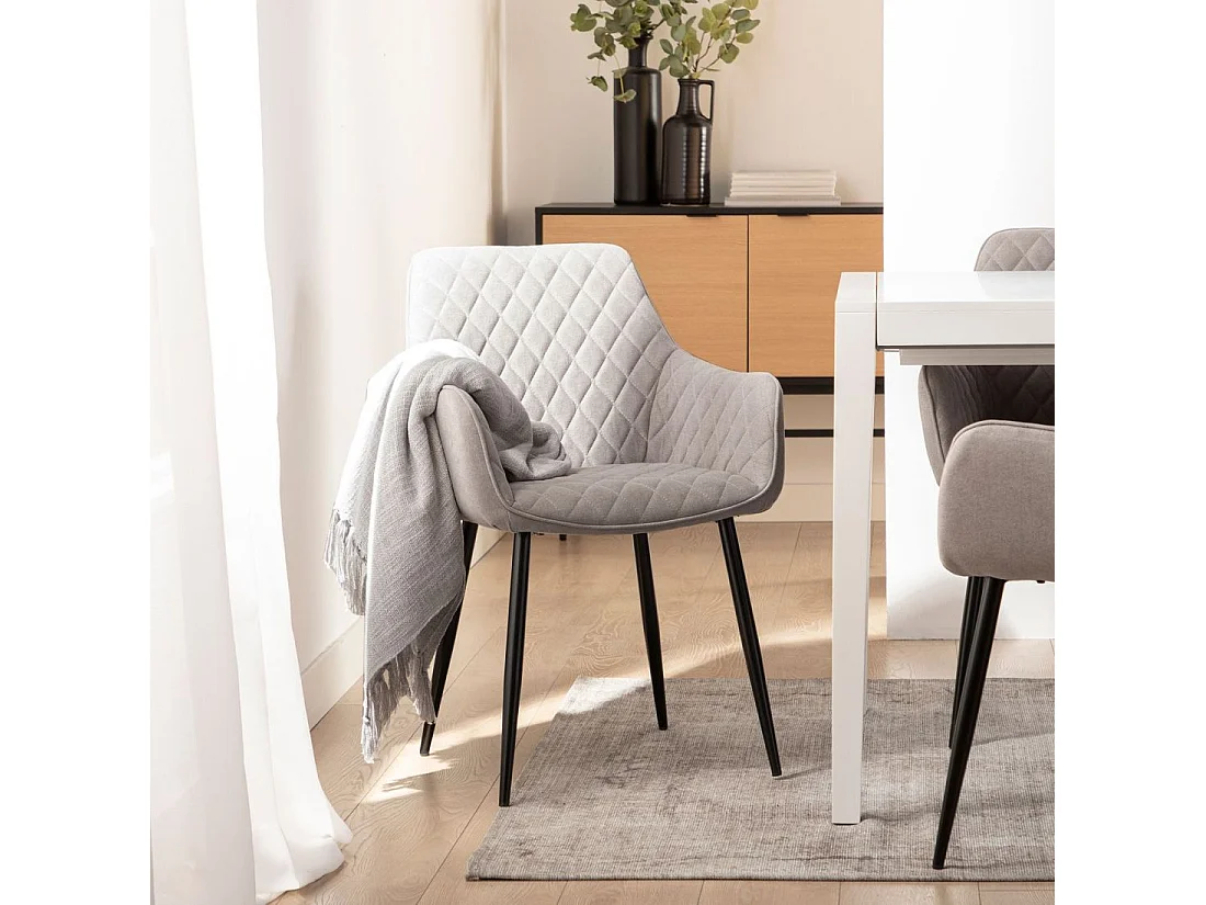 Packs 2 sillas Gris 58 x 85 cm