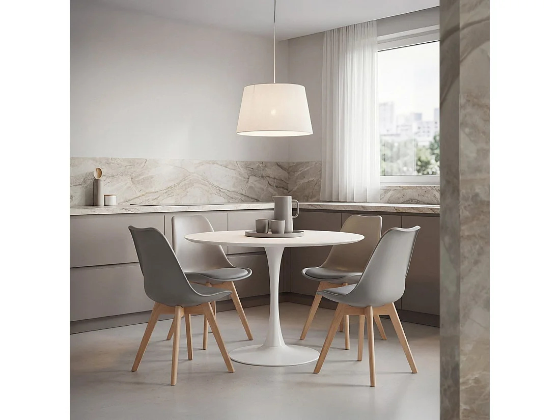 Packs 4 sillas Gris 48 x 82 cm