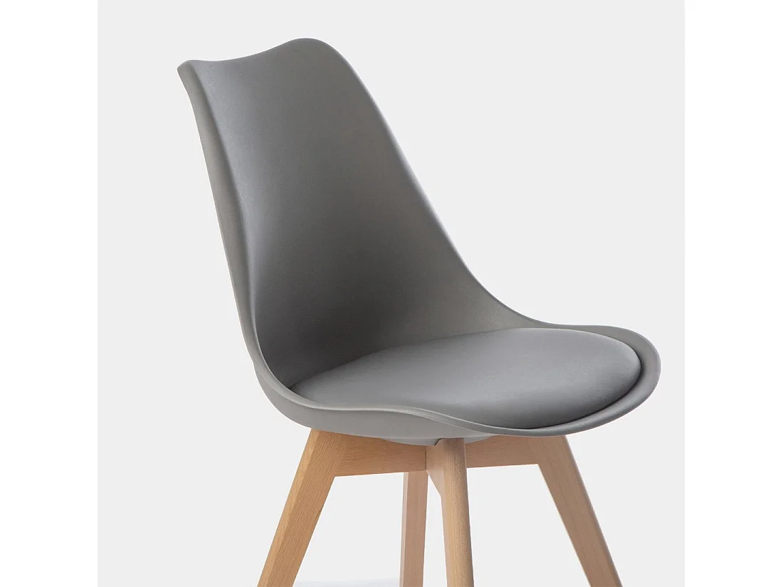 Packs 4 sillas Gris 48 x 82 cm