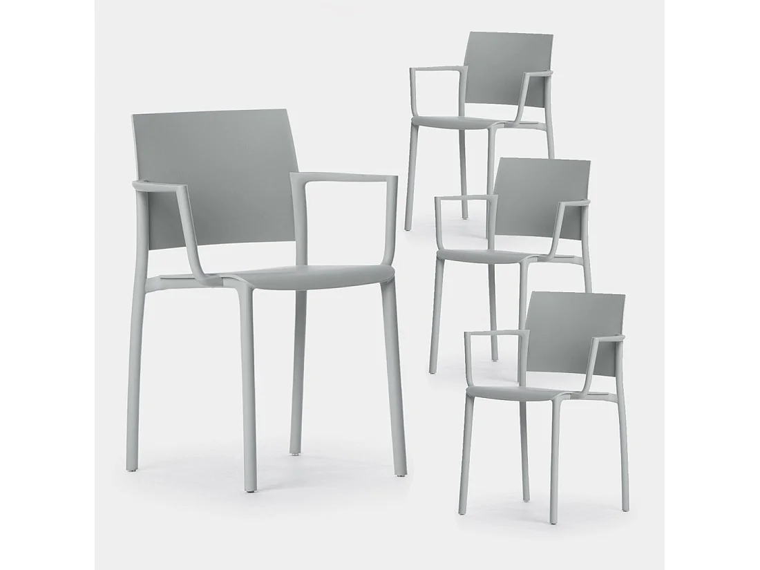 Packs 4 sillas Gris 56 x 80 cm