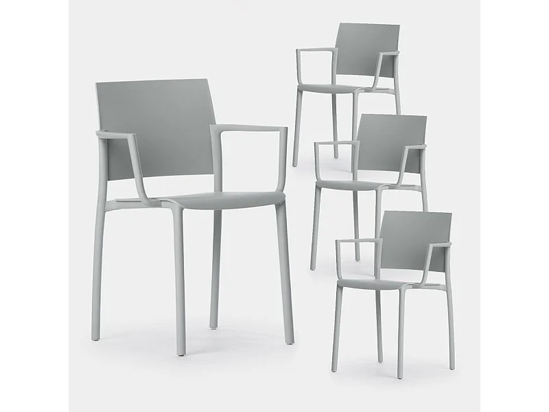 Packs 4 sillas Gris 56 x 80 cm