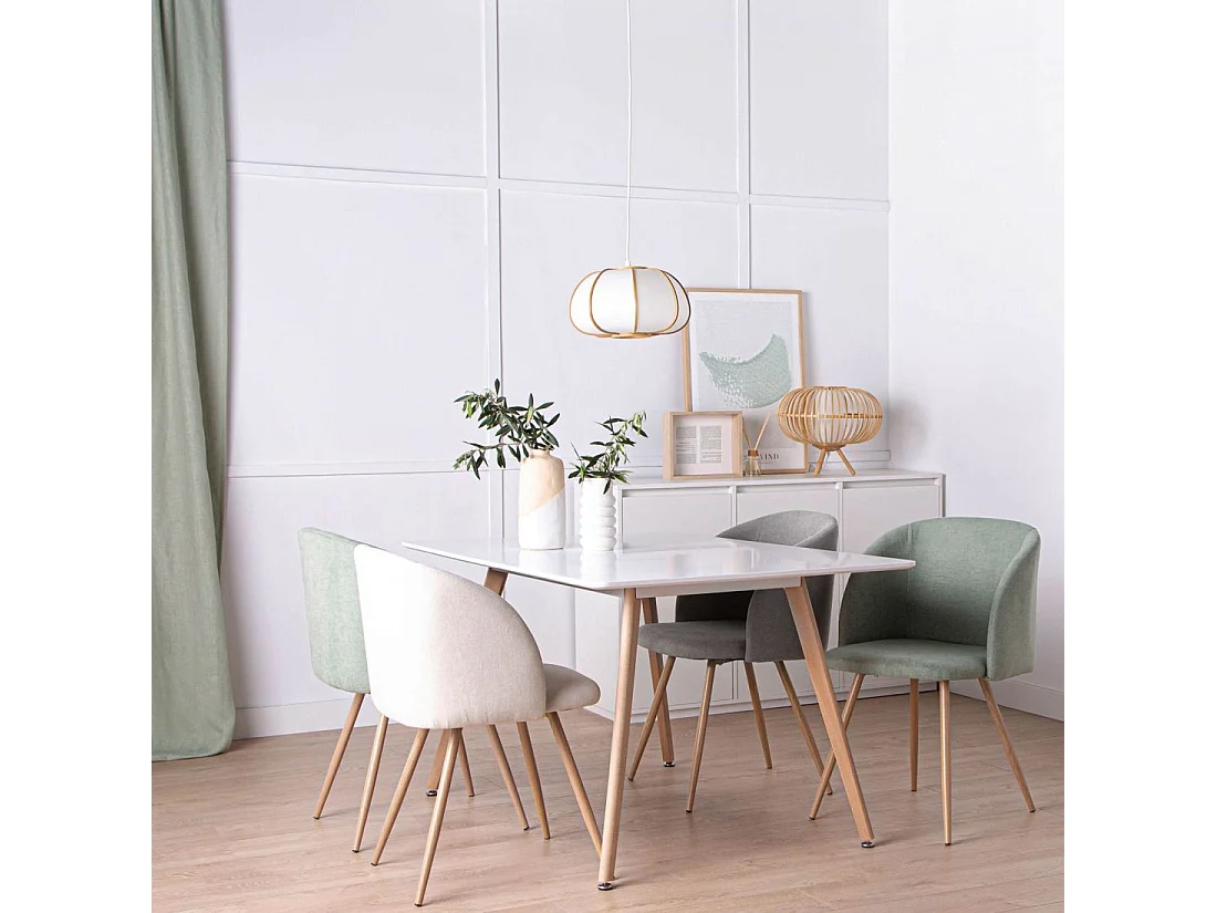 Chaise de salle à manger en tissu gris 54x82 cm-Scot