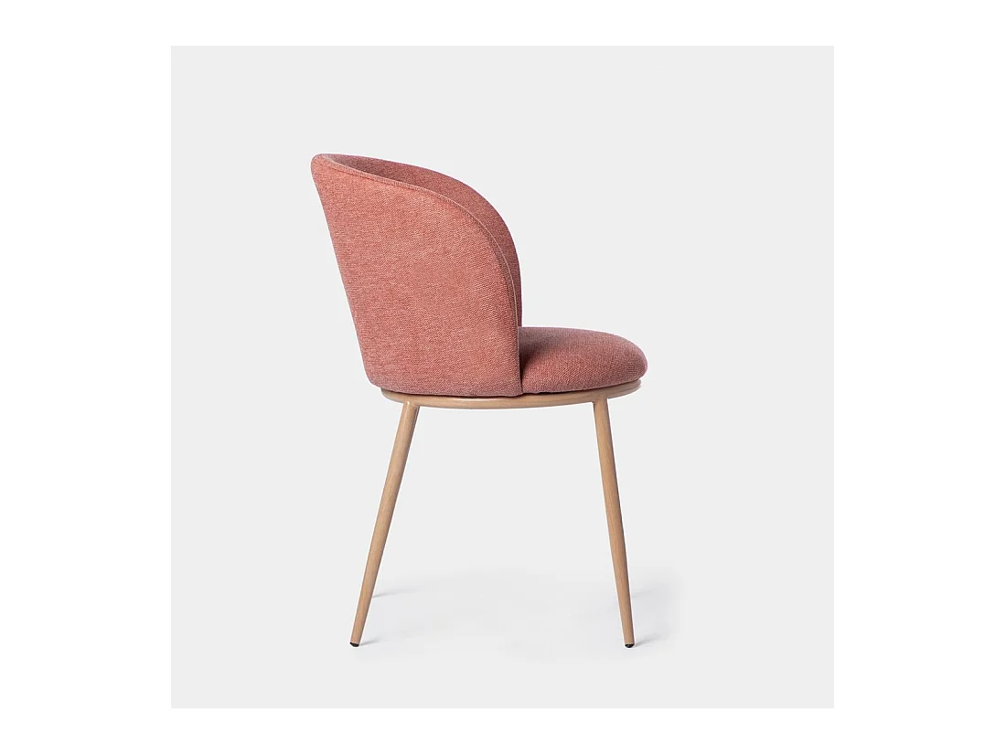 Chaise de salle à manger en tissu terracotta 51x80 cm-Nolan