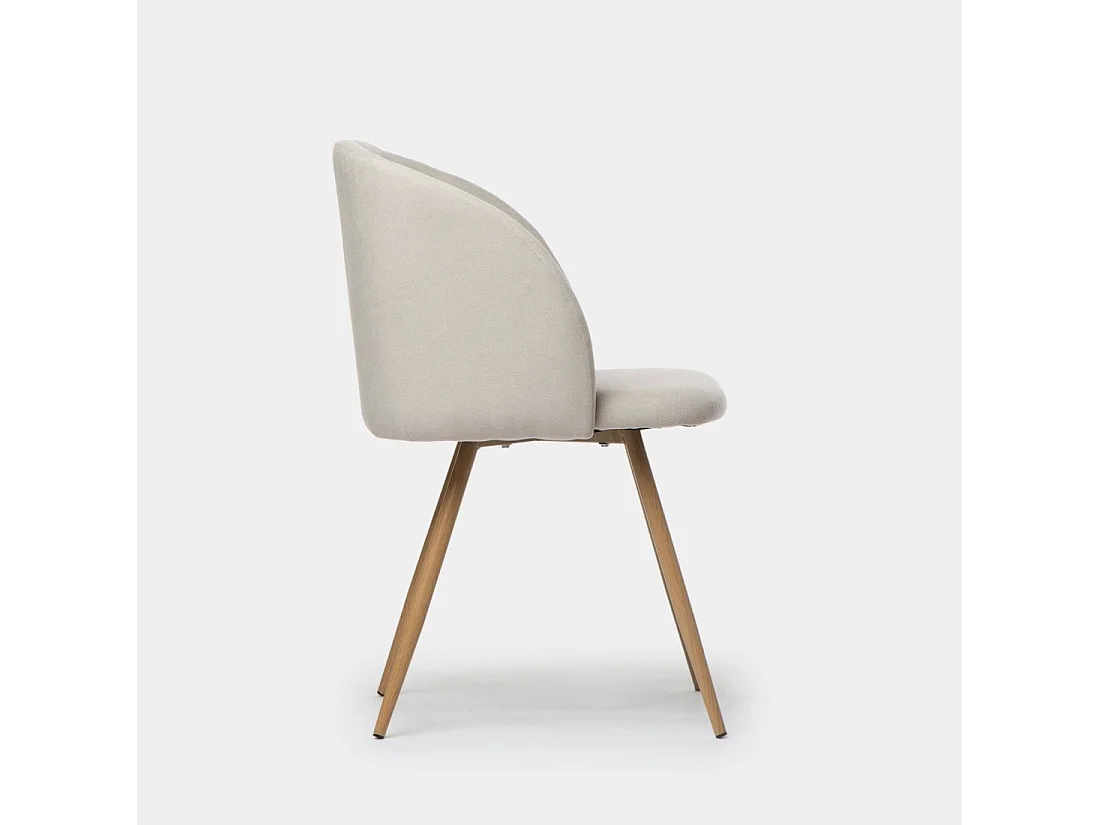 Packs 2 sillas Beige 54 x 82 cm