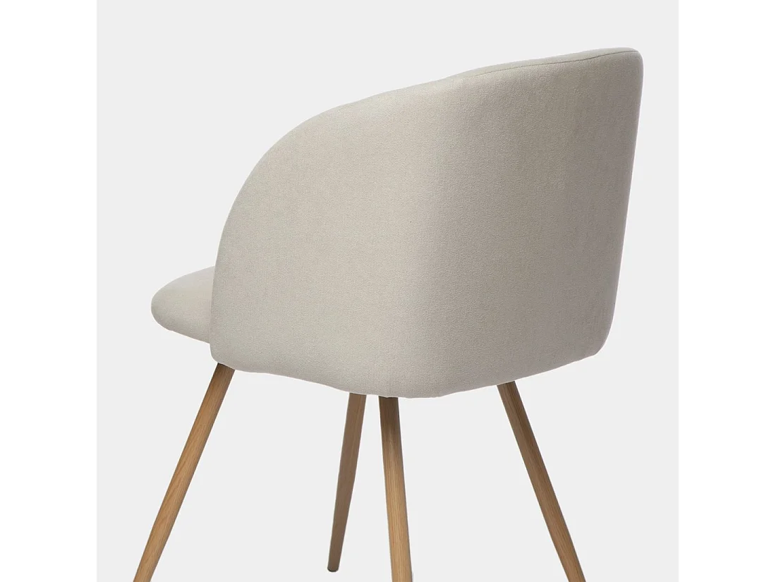 Chaise de salle à manger en tissu beige 54x82 cm-Scot