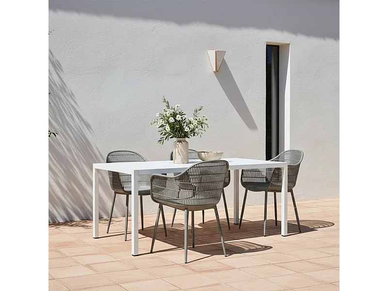 Packs 4 sillas Gris 62 x 85 cm