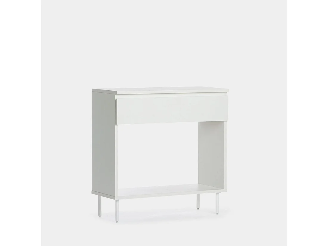 Meuble d'entrée en laqué blanc 80x79 cm-Esben
