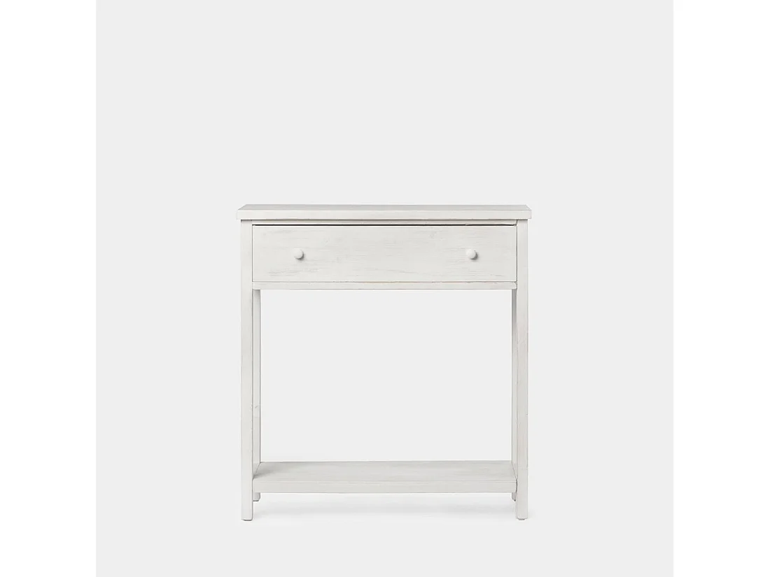 Mueble recibidor de Madera Blanco decapado 85 x 80- Folk