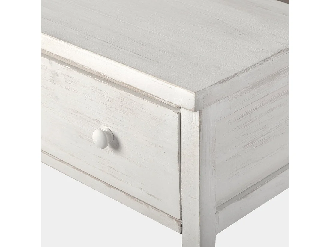 Mueble recibidor de Madera Blanco decapado 85 x 80- Folk