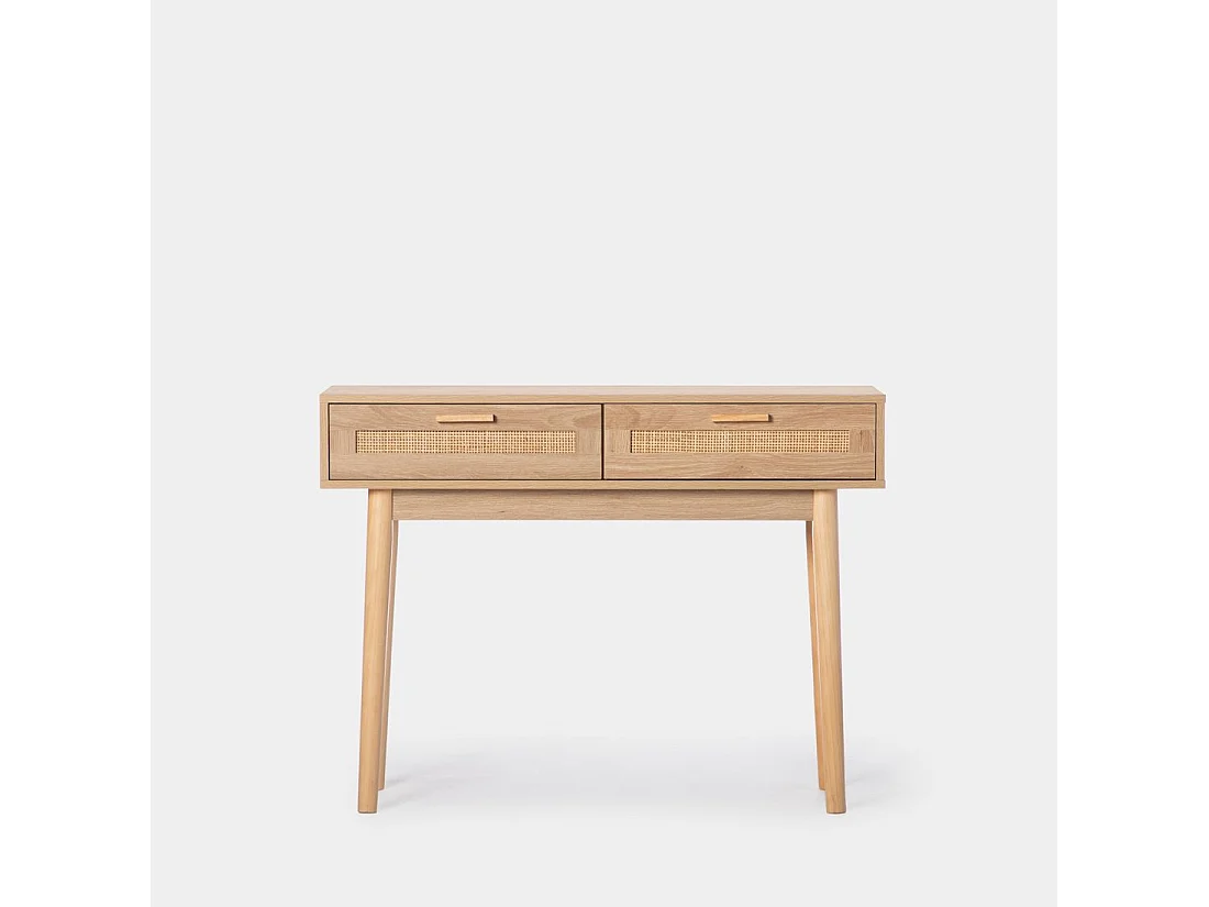 Meuble d'entrée en rotin naturel naturel 100x75 cm-Tahiti