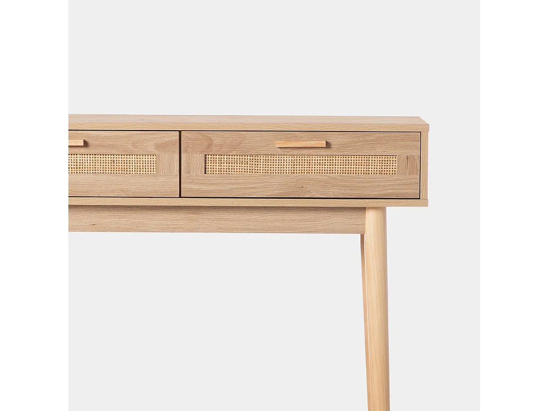 Meuble d'entrée en rotin naturel naturel 100x75 cm-Tahiti