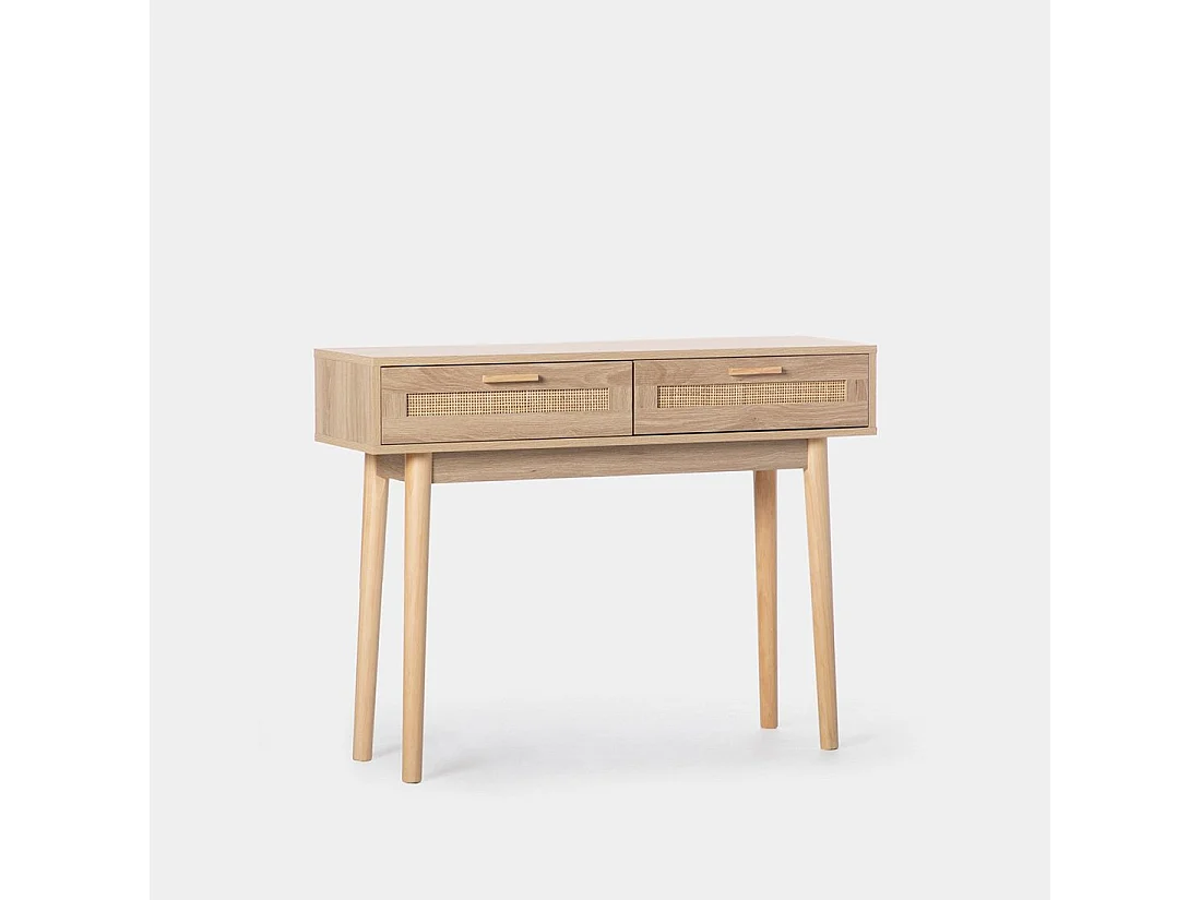 Meuble d'entrée en rotin naturel naturel 100x75 cm-Tahiti