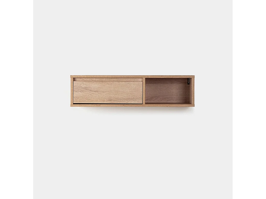 Meuble d'entrée flottant en bois naturel 80x20 cm-Oslo