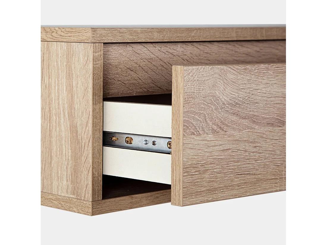 Meuble d'entrée flottant en bois naturel 80x20 cm-Oslo