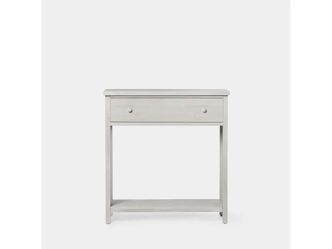 Meuble d'entrée en bois gris décapé 80x85 cm-Folk