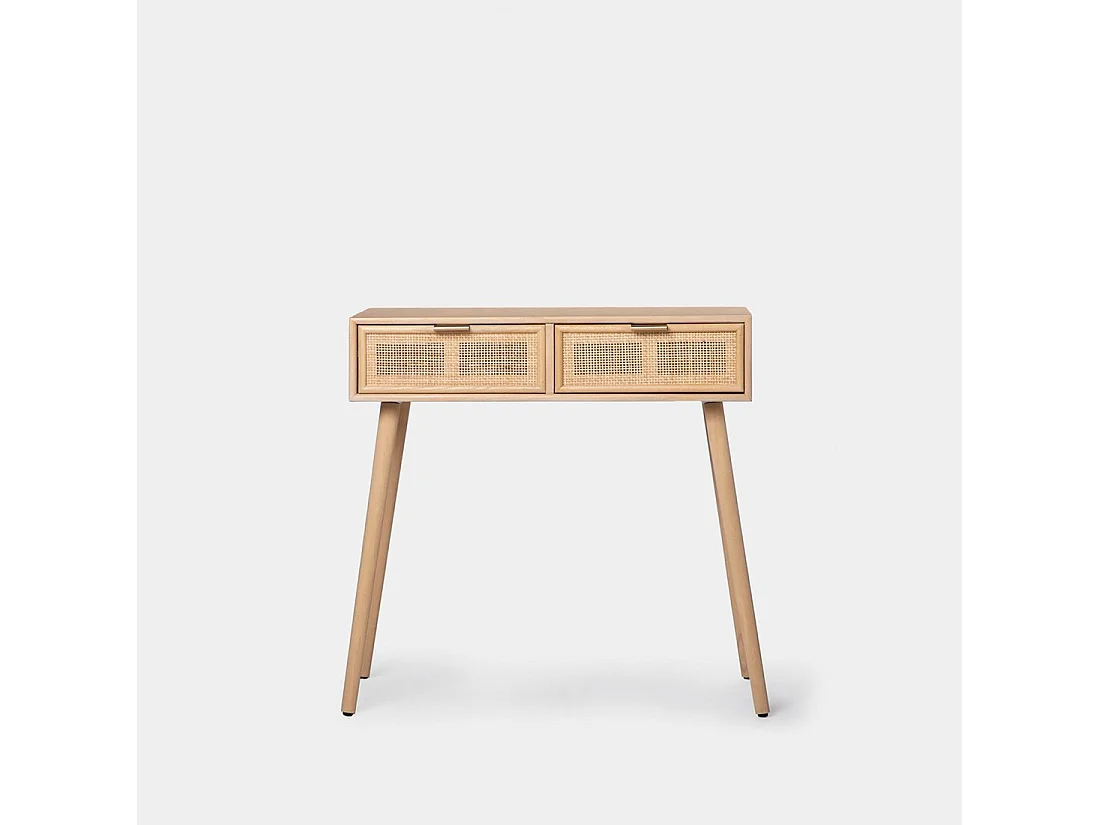 Meuble d'entrée en rotin naturel 86x80 cm-Kesa