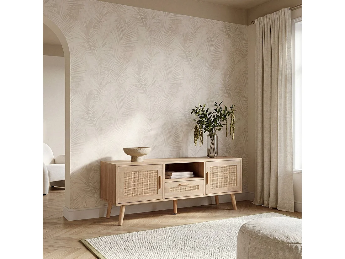 Mueble TV de Fibra natural Natural 49 x 120- Tahiti