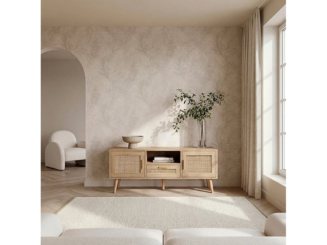 Mueble TV de Fibra natural Natural 49 x 120- Tahiti