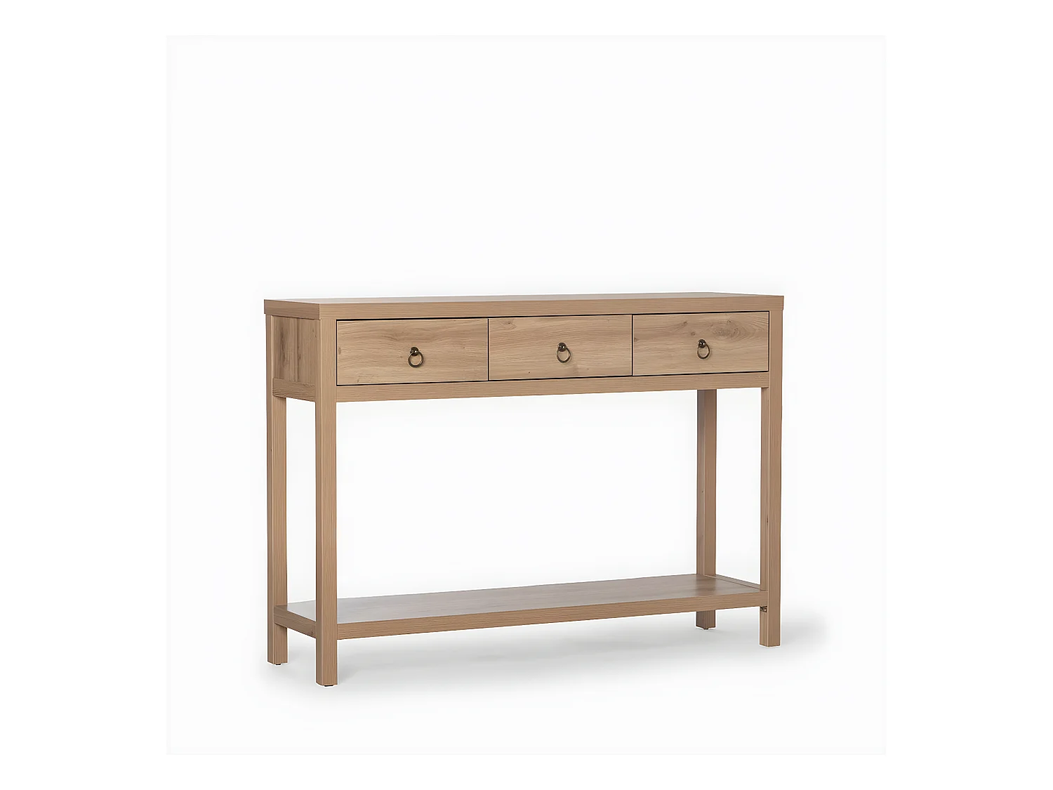 Meuble d'entrée en bois naturel 120x85 cm-Livorno