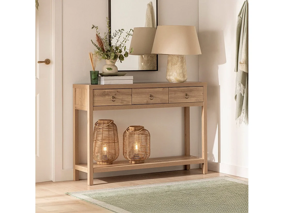 Mueble recibidor de Madera Natural 85 x 120- Livorno