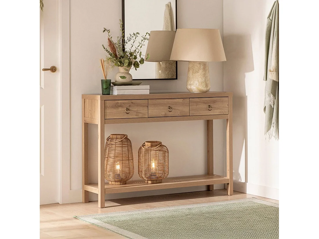 Mueble recibidor de Madera Natural 85 cm x 120 cm- Livorno