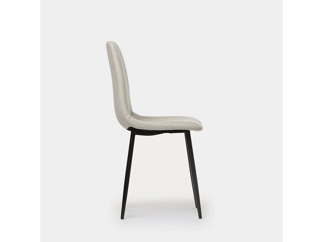 Chaise de salle à manger en tissu beige 45x92 cm-Robbie