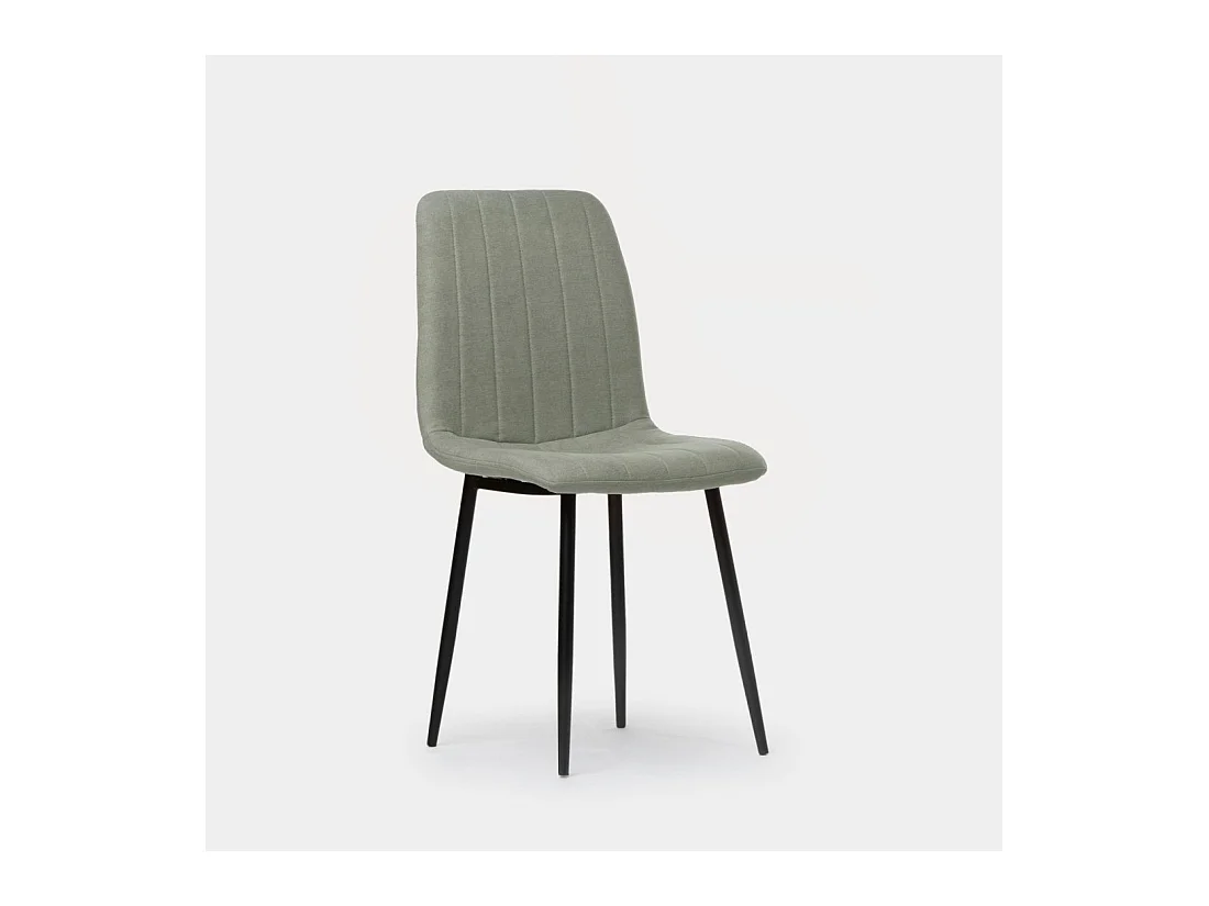 Chaise de salle à manger en tissu vert 45x92 cm-Robbie