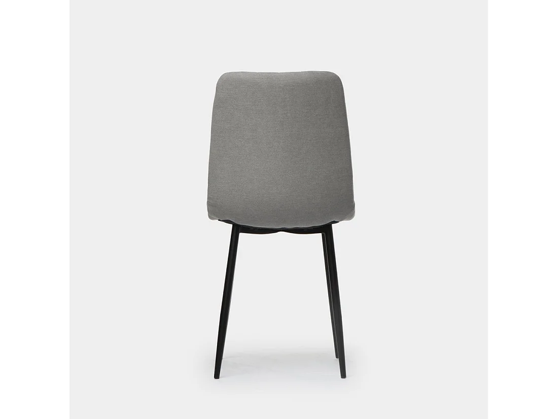 Chaise de salle à manger en tissu gris 45x92 cm-Robbie